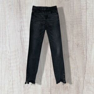 American Eagle Next Level Stretch Black Skinny Jeans Women’s 4 Long Grunge Chic